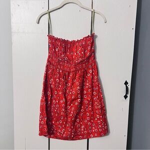 Free People Womens Mini Strapless Sundress Cotton Size 6